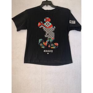Disney by Neff Mickey Mouse Geometric Black Cotton T-shirt Men’s Size L
